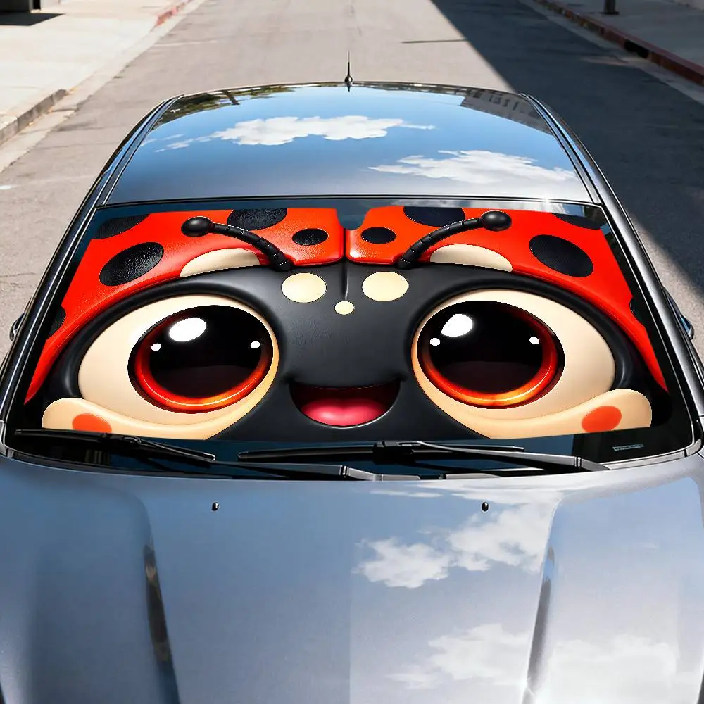Cartoon Animal Face Car SunShade Windshield Car Windscreen Cover Sun Shade Auto Visor Car Accessories