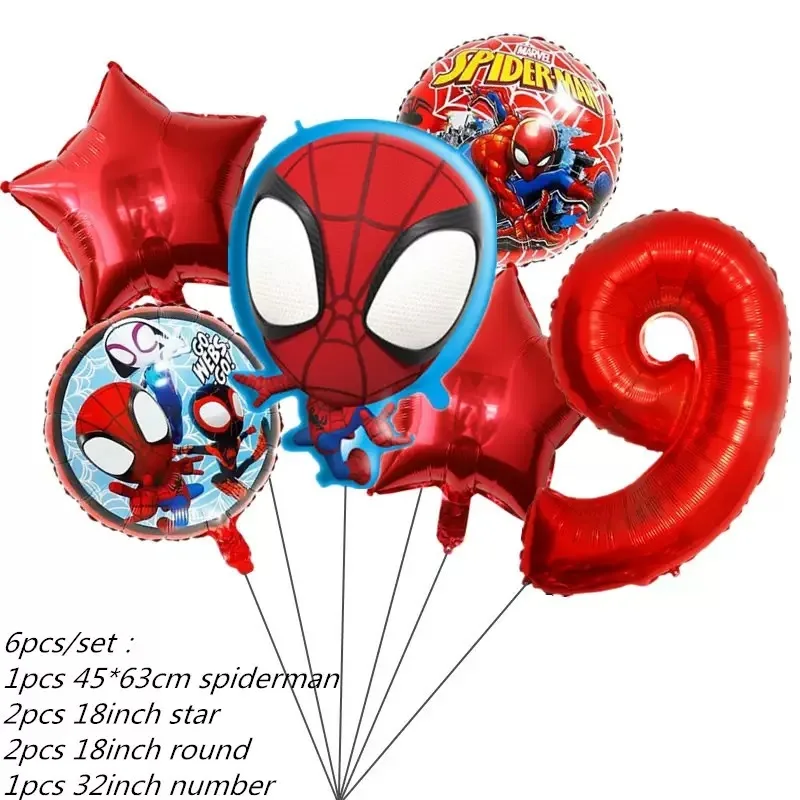 6pcs number 9