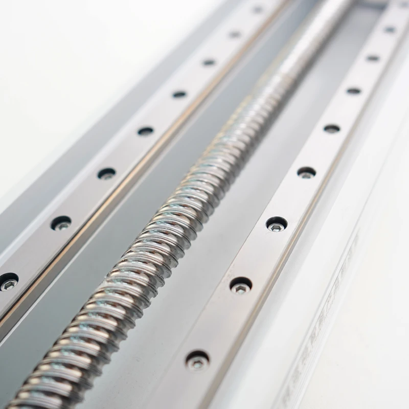 Heavy Duty Aluminum Actuator Ball Screw Linear Module With Motor Core And Double Track Rail Guide