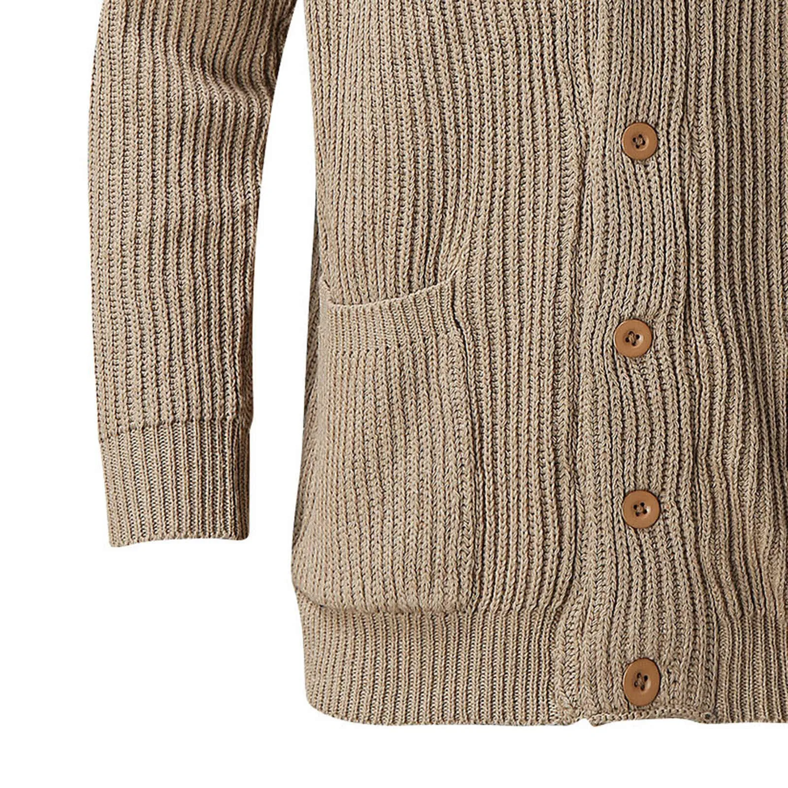 Único Breasted monocromático masculino de malha Cardigan, casaco fino de manga comprida, suéter grosso, malhas masculinas, coreano