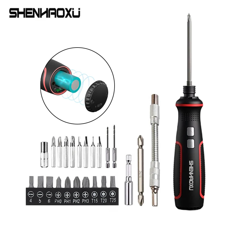 Mini Chave de Fenda Elétrica com Bateria de Lítio 4.2v 2000mah Led Super Torque Mini Broca Substituir Chave de Fenda Tradicional Ferramentas Elétricas