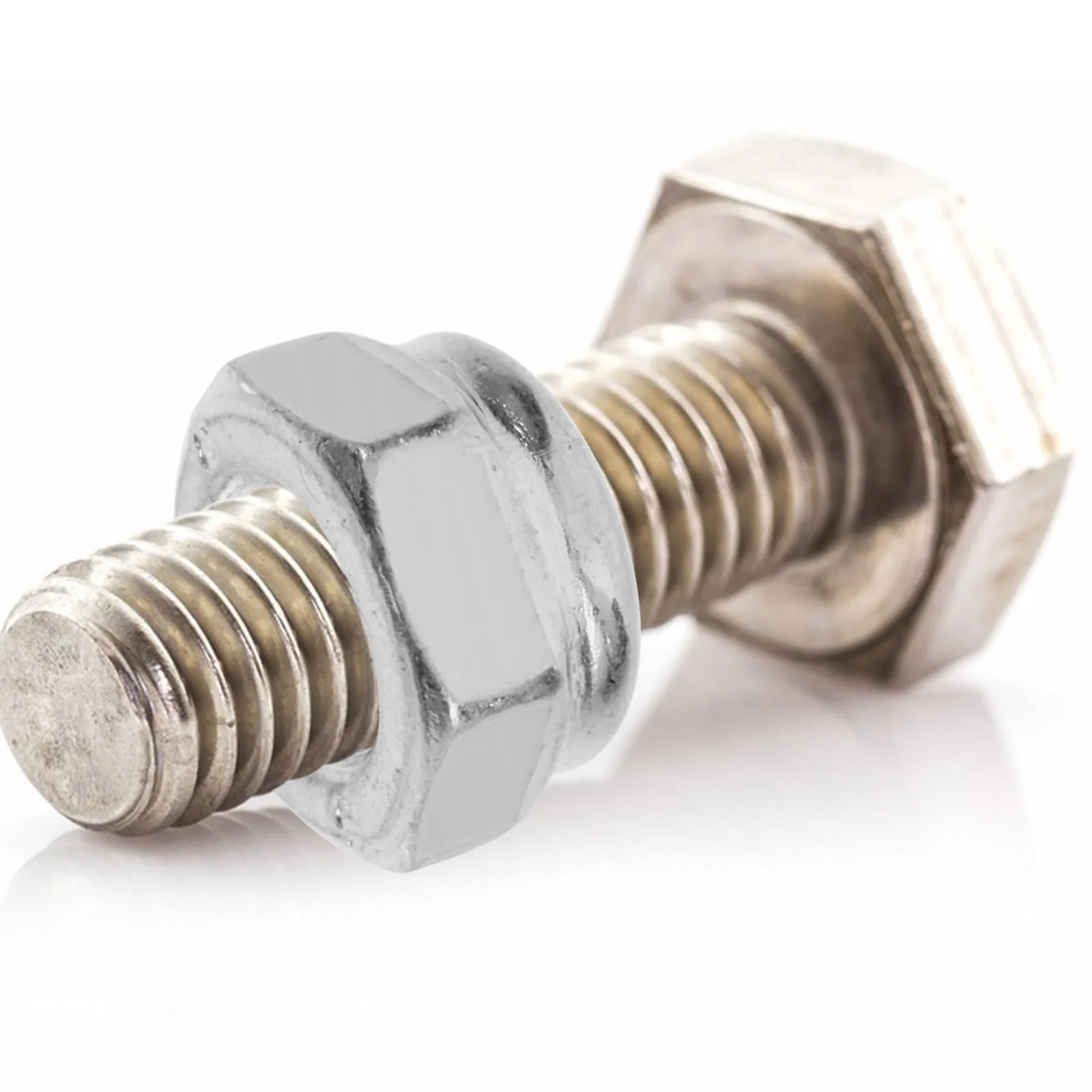 

100Pcs Stainless Steel Thread Nylon Insert Lock Nuts Hexagon Anti-Vibration Durable Fastening Nuts for