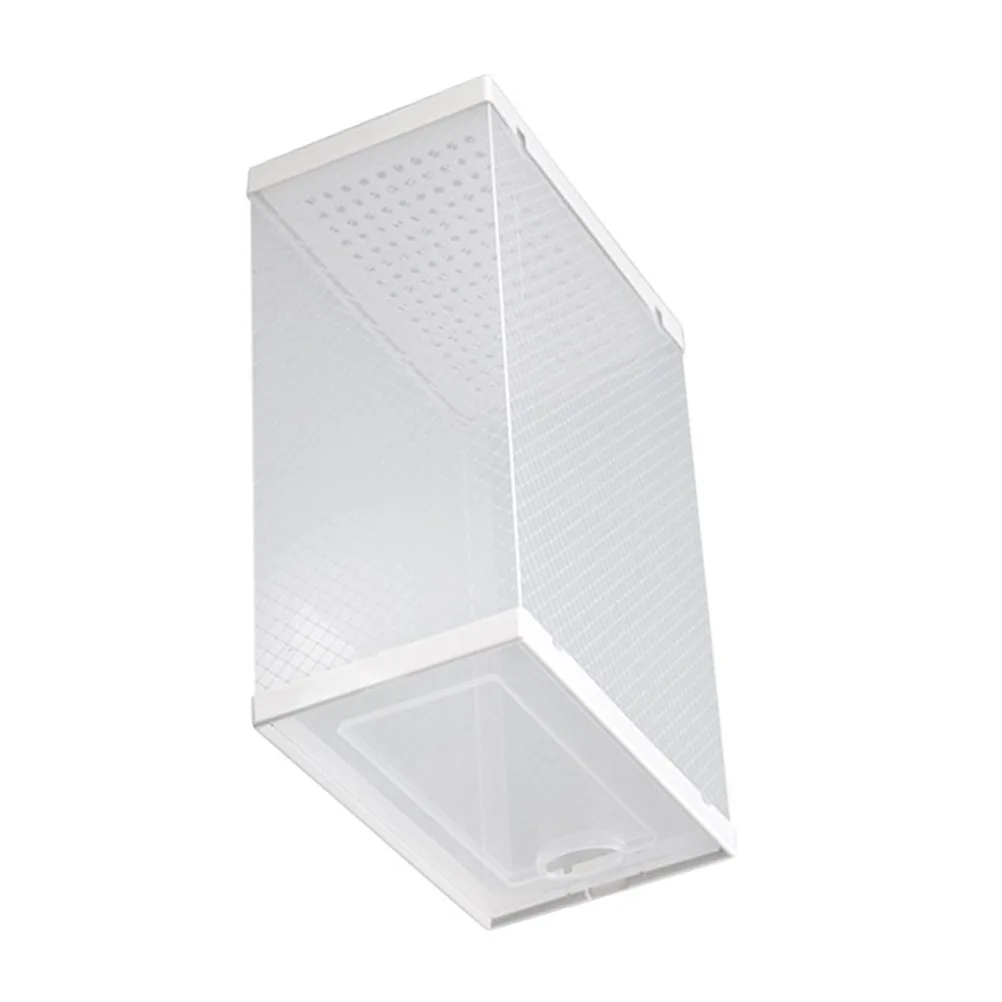 

Flip Lid Shoes Cabinet Stackable Transparent Shoes Box Thick Shoe Case Dustproof for Home Storage Organizer