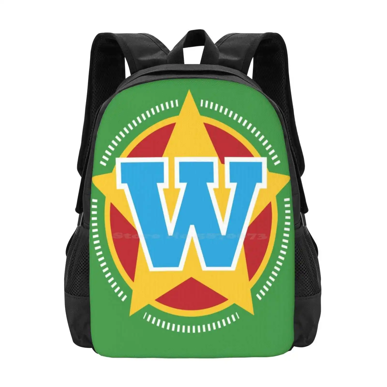 

Superhero Letter W. Star And Stripes Hot Sale Schoolbag Backpack Fashion Bags Superhero Name Letter Superhero Personal Insignia