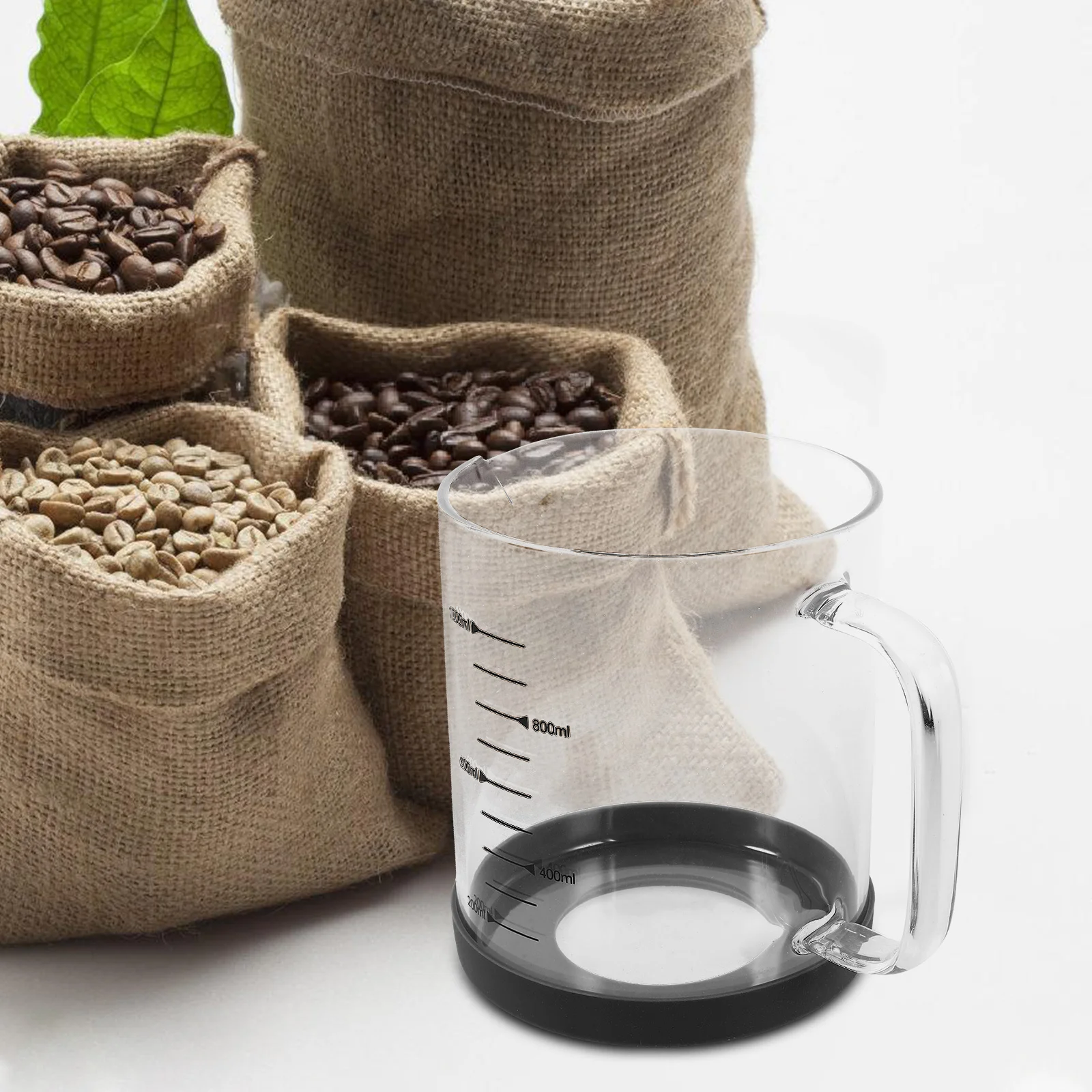 

Стеклянная мерная чашка, кружка для жидкого молока, кофе, ручка, 1000 мл, прозрачная шкала, портативная мерная чашка, кофейный кувшин для кухни