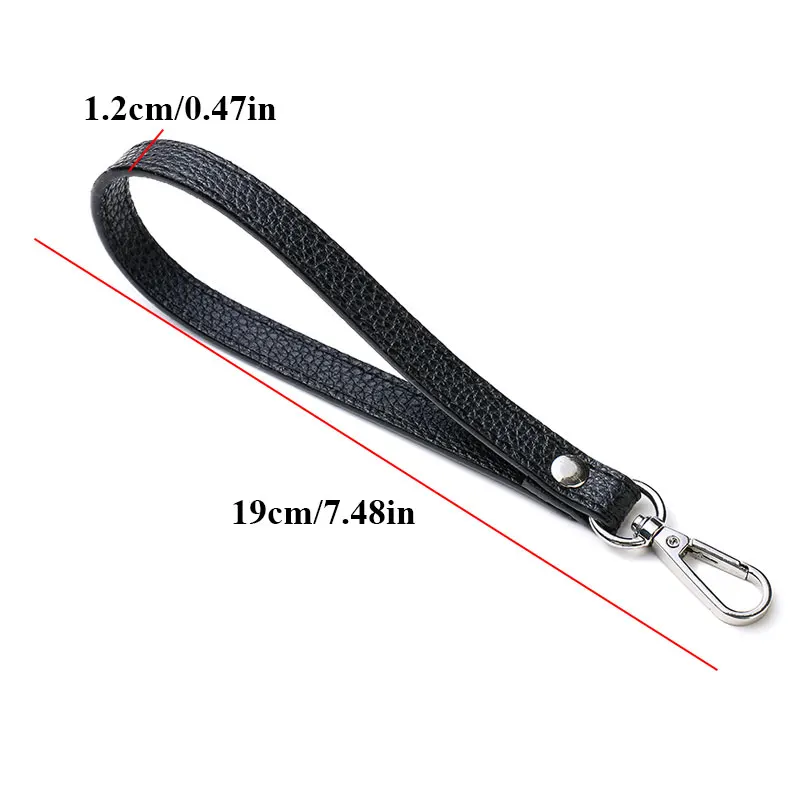 Bag Wrist Strap New 19cm Long PU Leather Shoulder Bag Strap Handles Adjiustment Purse Handle For Handbag Belts Bag Accessories