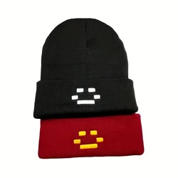 남녀공용 자수 니트 모자, 남녀공용 비니 모자, 보온 및 시원함, 가을 및 겨울 패션 Quackity Merch Las Nevadas C