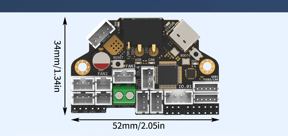 FYSETC H36 V2 Combo Hochtemperaturbeständiges Klipper Canbus Tool Board Kompatibel mit NEMA14/36mm Motor Onboard TMC2209 – Detail 10