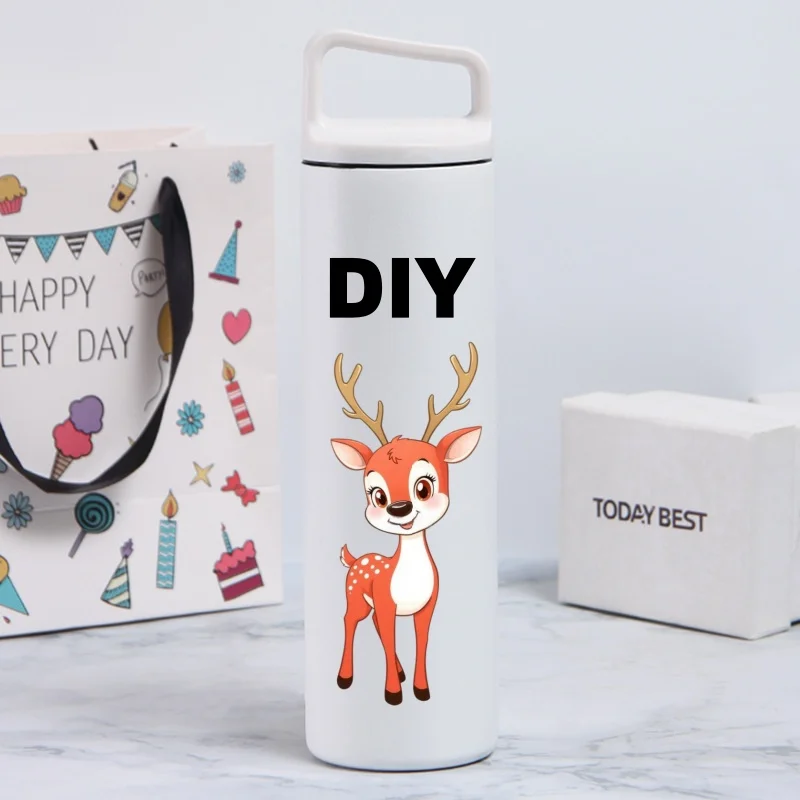 1pcs 500ml New Wide-mouth Stainless Steel Vacuum Thermos Cup  Outdoor Portable Cup Portable Sports Kettle Gift Customize logo view 3
