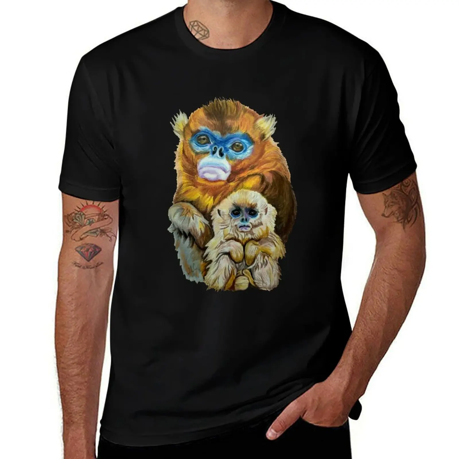 Snub-nosed Monkeys T-Shirt summer top cotton graphic tees tee shirts for men