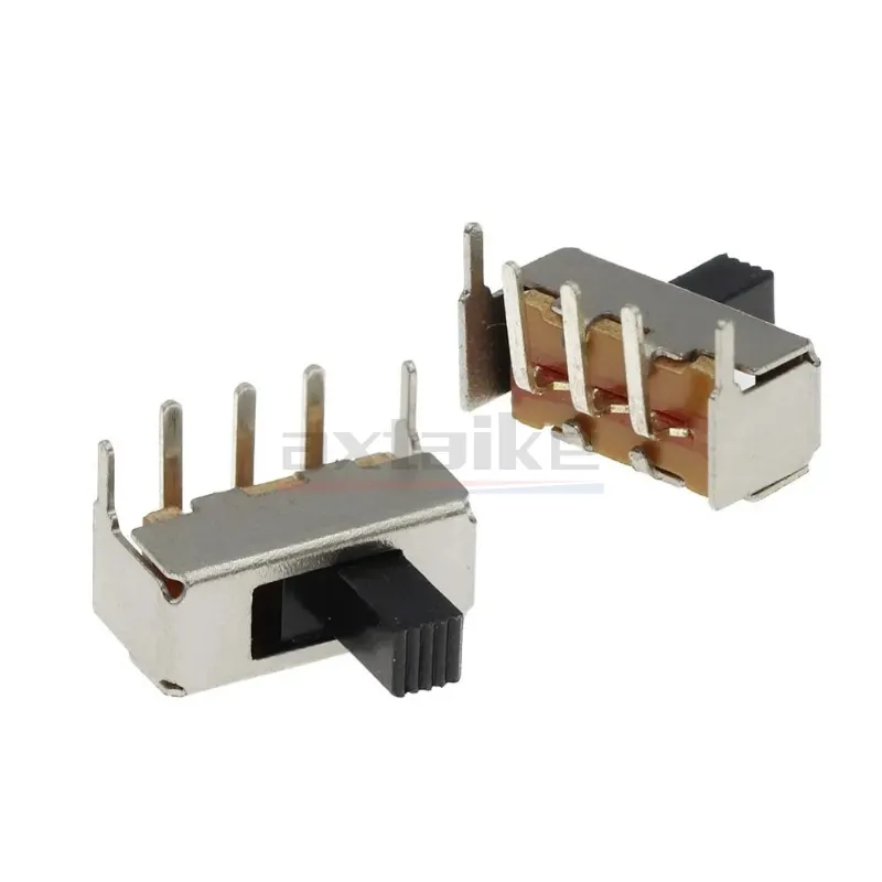 20PCS SS12F23 Handle High 5mm 3Pin 1P2T SS12F23VG5 50mA 50V DC Toggle Switch 90 Degree Curved Needle Slide Switch SS-12F23