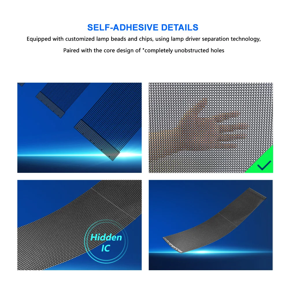 Indoor glass transparent LED film display, transparent panel LED light bar, transparent LED display, suitable for retail stores