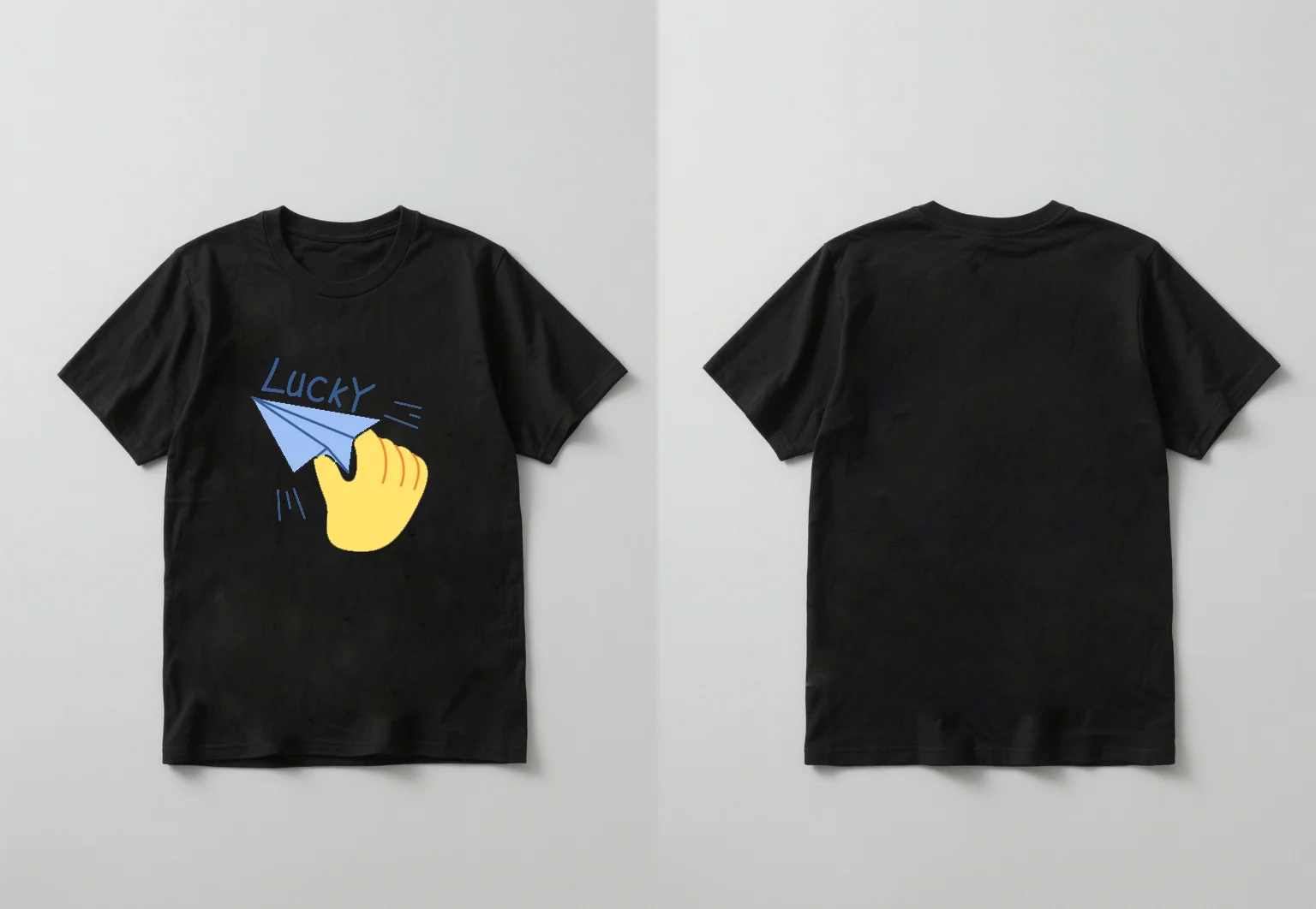 

The new short sleeved shirt of 2025 is fashionable casual loose and versatile printed with colorful paper planes and good luck