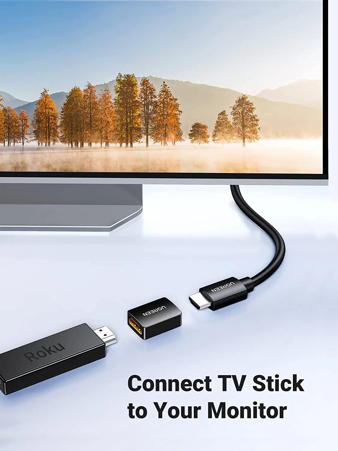 UGREEN HD-MIカプラー 4K@60Hz HD-MIメス-メス変換アダプター HD-MI 2.0エクステンダー 3Dコネクタケーブル