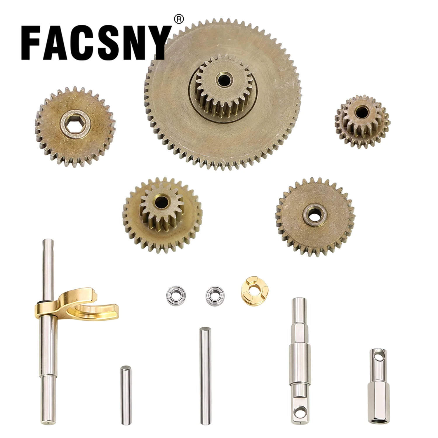 Metal Complete Transmission Gearbox Gears Set, RC Upgrade Spare Parts Fit 1/18 MJX H18P HYPER GO Remote Control Car