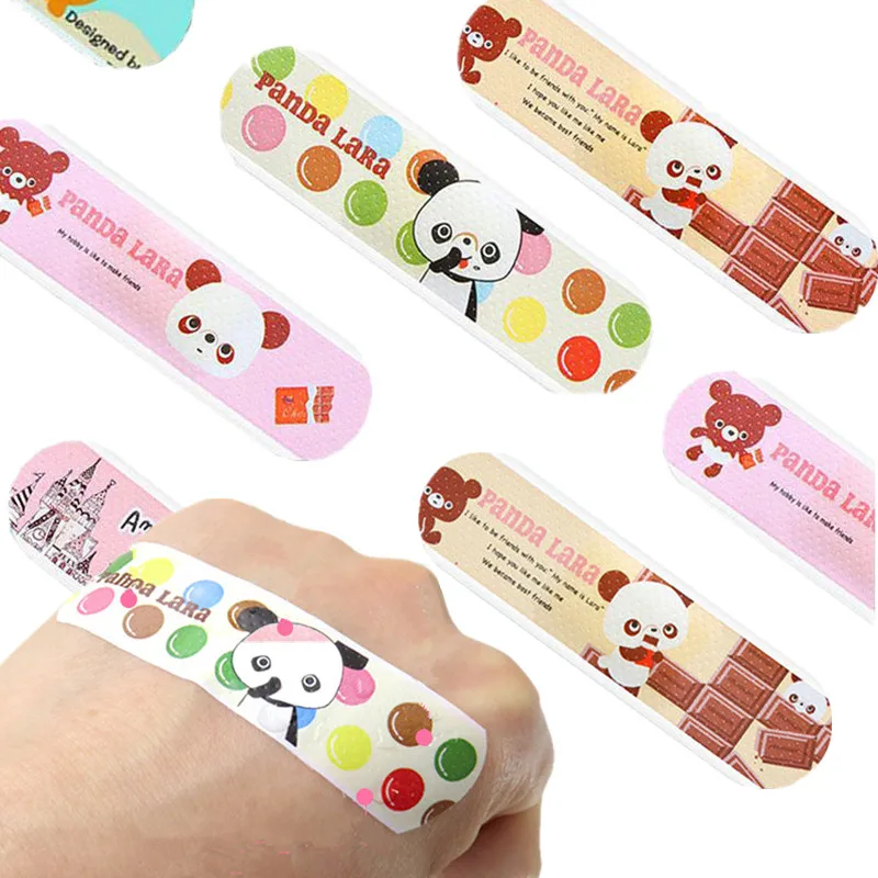 100pcs/lot Cartoon Animal Patch Children Band Aid Breathable PE Plasters for Kids Baby Toddler Wound Dressing Adhesive Bandage