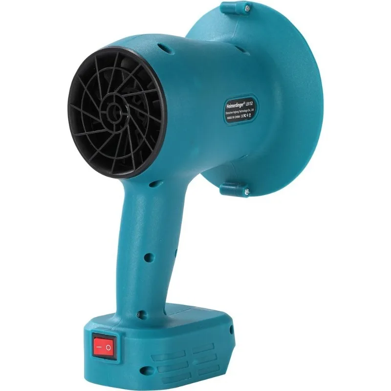 Kipas Turbo Tanpa Kabel Heimerdinger 8000RPM 80W 38dB, Motor Kecepatan Tinggi, Luar Ruangan/Berkemah/Tempat Kerja, 12 Bilah Kipas