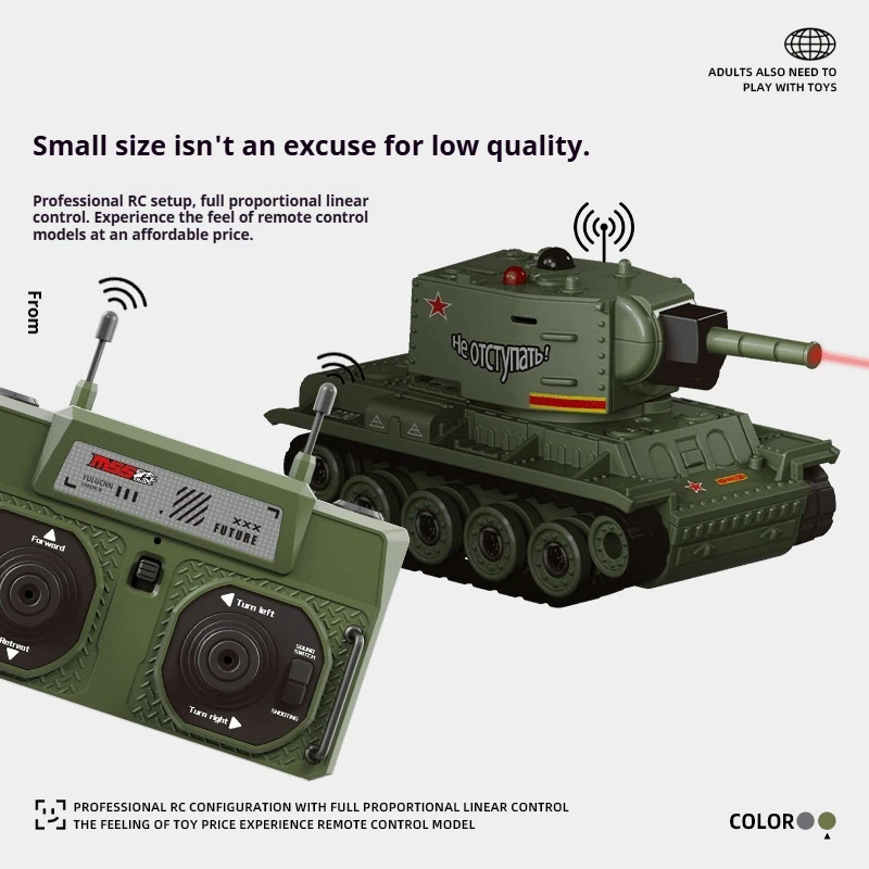 Table Play Series - Mini Battle Tank Infrared Battle Full Scale Remote Control Tiger Mini Tank Boy Toy