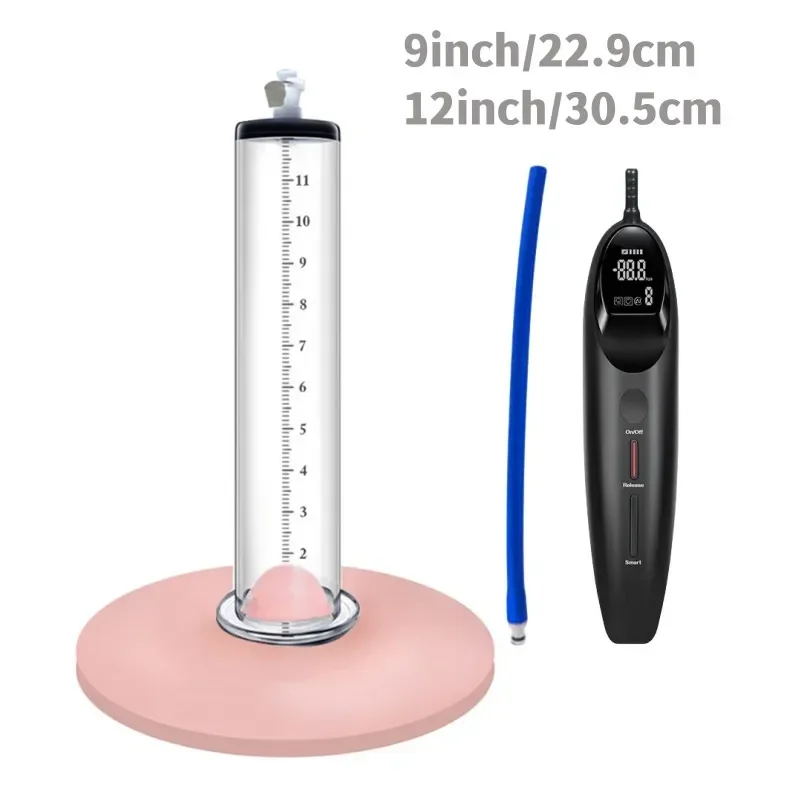 Premium LCD Electric Vacuum Pump for Penis Enlargement Optimal Kpa Suction-Release Cycles Male Dick Extender Sex Product for Men