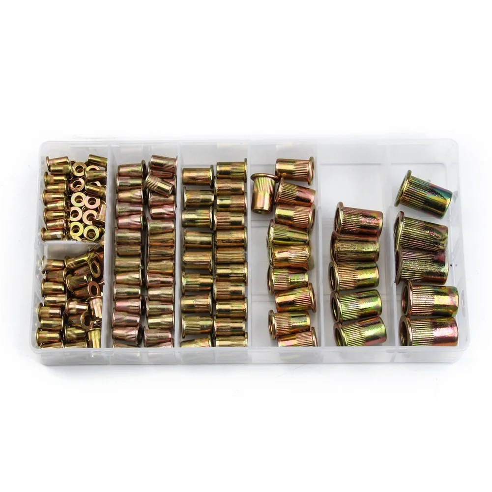 Blind Insert Rivet Nut Kit For Sheet Metal Repair FOR M3 M5 for m6 M8 for m10 FOR 12MM Zinc Plated Finish Flat Type Design