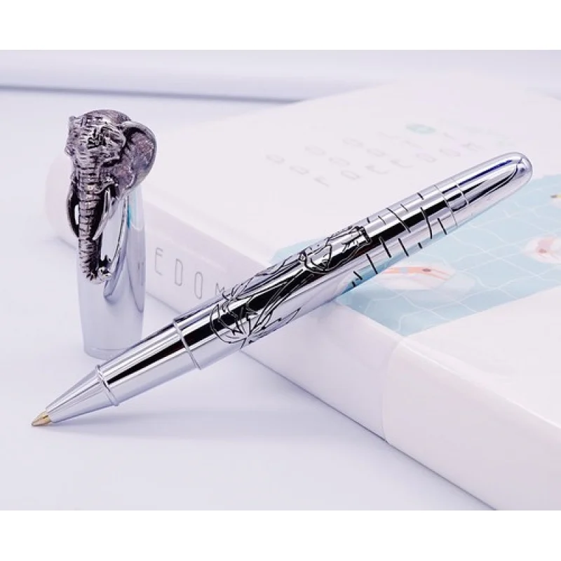 

Ручка-роллер A+ Fuliwen с головкой слона и стержнем, нежная серебряная ручка для подписи