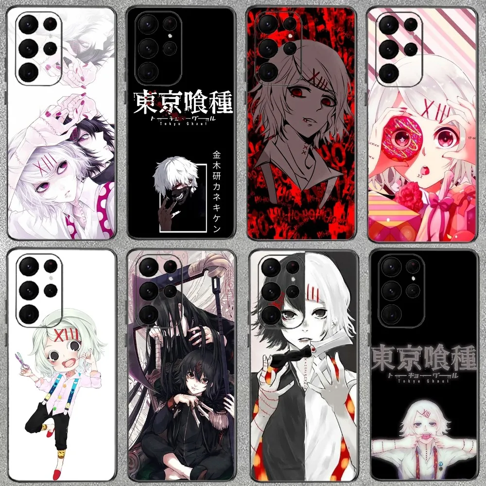 

Anime JUUZOU SUZUYA Tokyo Ghouls Phone Case For Samsung Galaxy A52 A12 A51 S21 Edge S22ULTRA S23 S20LITE Plus Ultra Black Cover