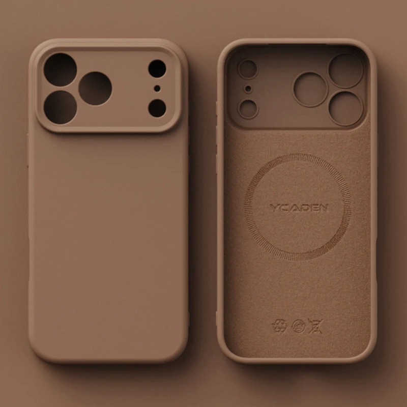 حافظة هاتف مغناطيسية من السيليكون السائل الأصلي لهاتف آيفون 17 16 15 14 13 12 11 17 Pro Max 17 Air لغطاء الشحن اللاسلكي Magsafe