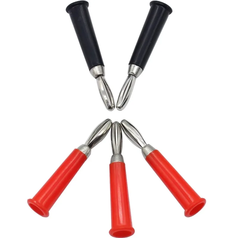 4mm banana plug new four-page cross thread M5 long experimental teaching accessories male head