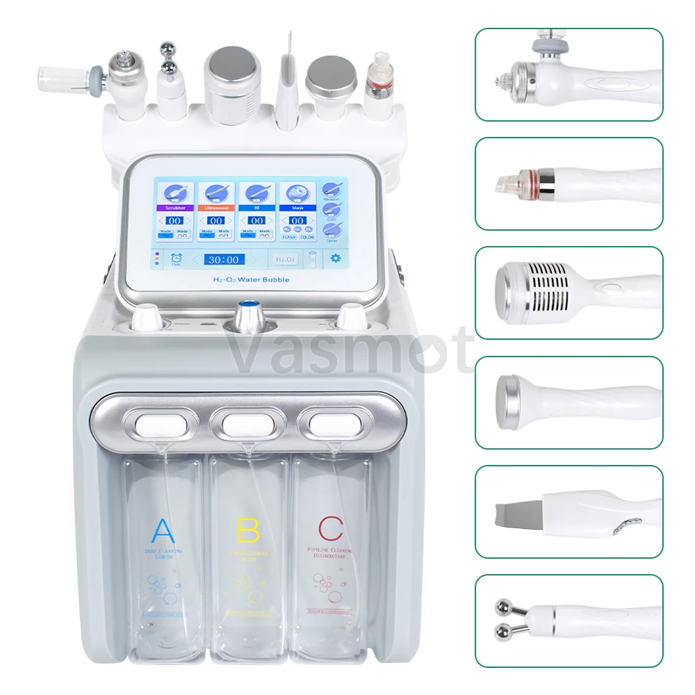 6/7IN1 Hydrogen Oxygen Water Dermabrasion Machine Deep Cleansing Water Jet Diamond Facial Clean Dead Skin Removal For Salon Use