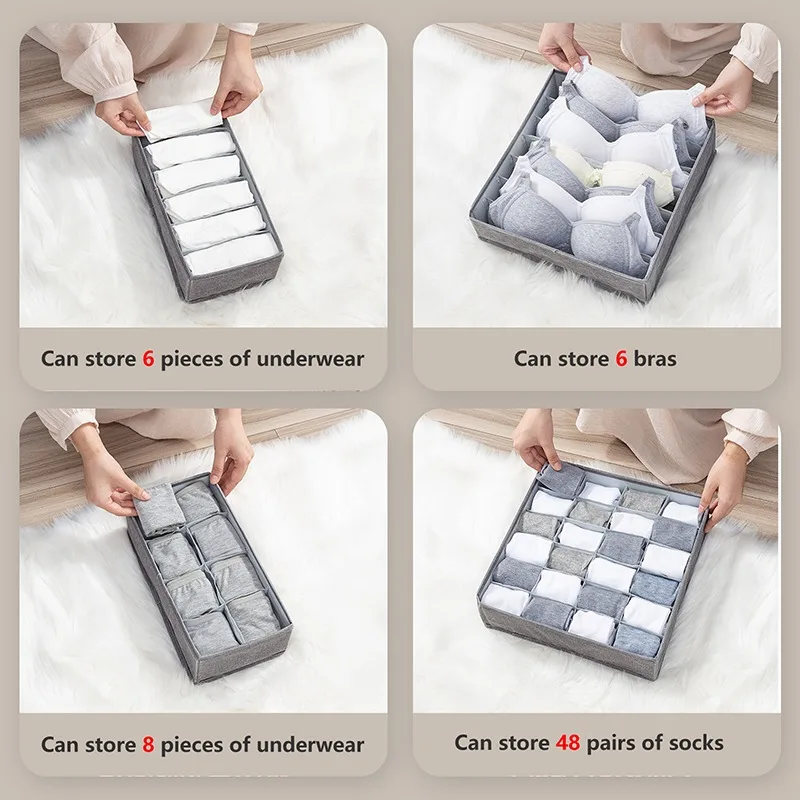 Mode Unterwäsche Bh Lagerung Box Unterwäsche Organizer Box Panty Socken Fach Lagerung Box Schublade Lagerung Box Hause Lagerung – Detail 8