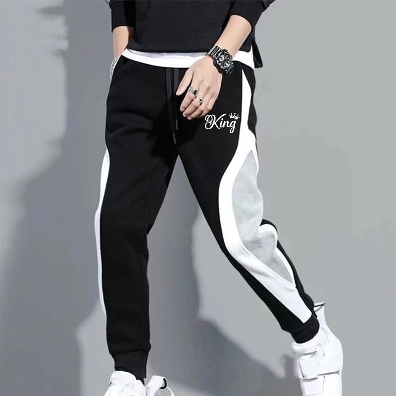 Fashionable men's hip-hop work pants, jogging pants, casual pants, elastic waist circumference, sports pants, streetwear