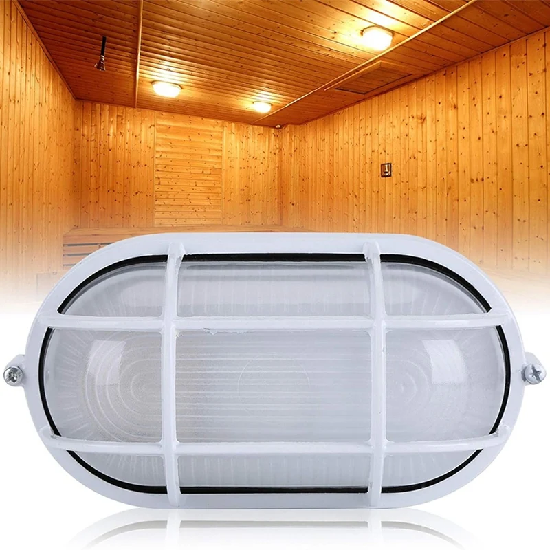 High Bright In Ground Outdoor Oval Round Proof Sauna Steam Room For Stair Patio Garden Floor(Excluding Light Bulbs)