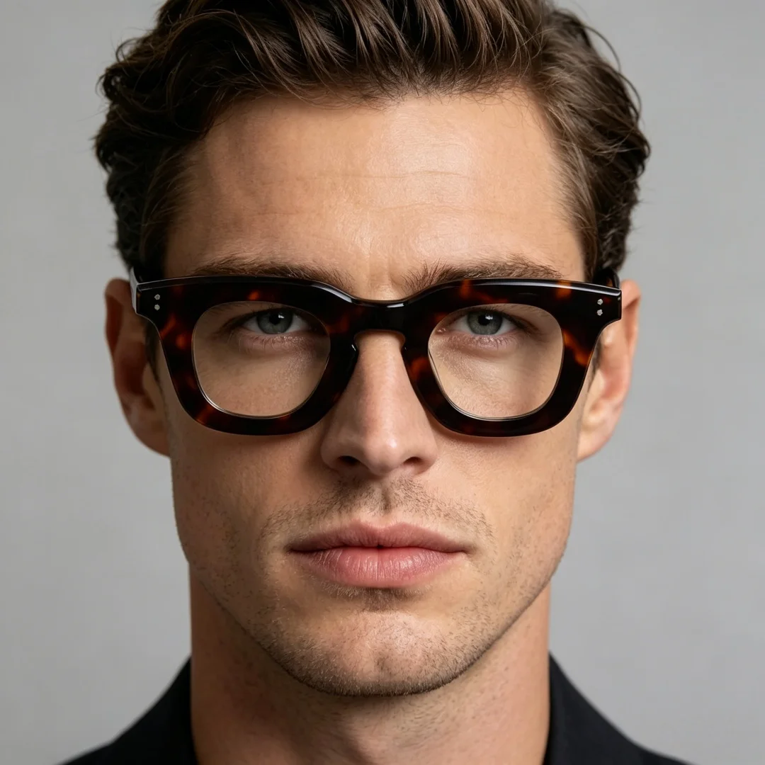 

BETSION Vintage Thick Square Acetate Reading Glasses Retro Men Myopia Glasses Women Trendy Prescription