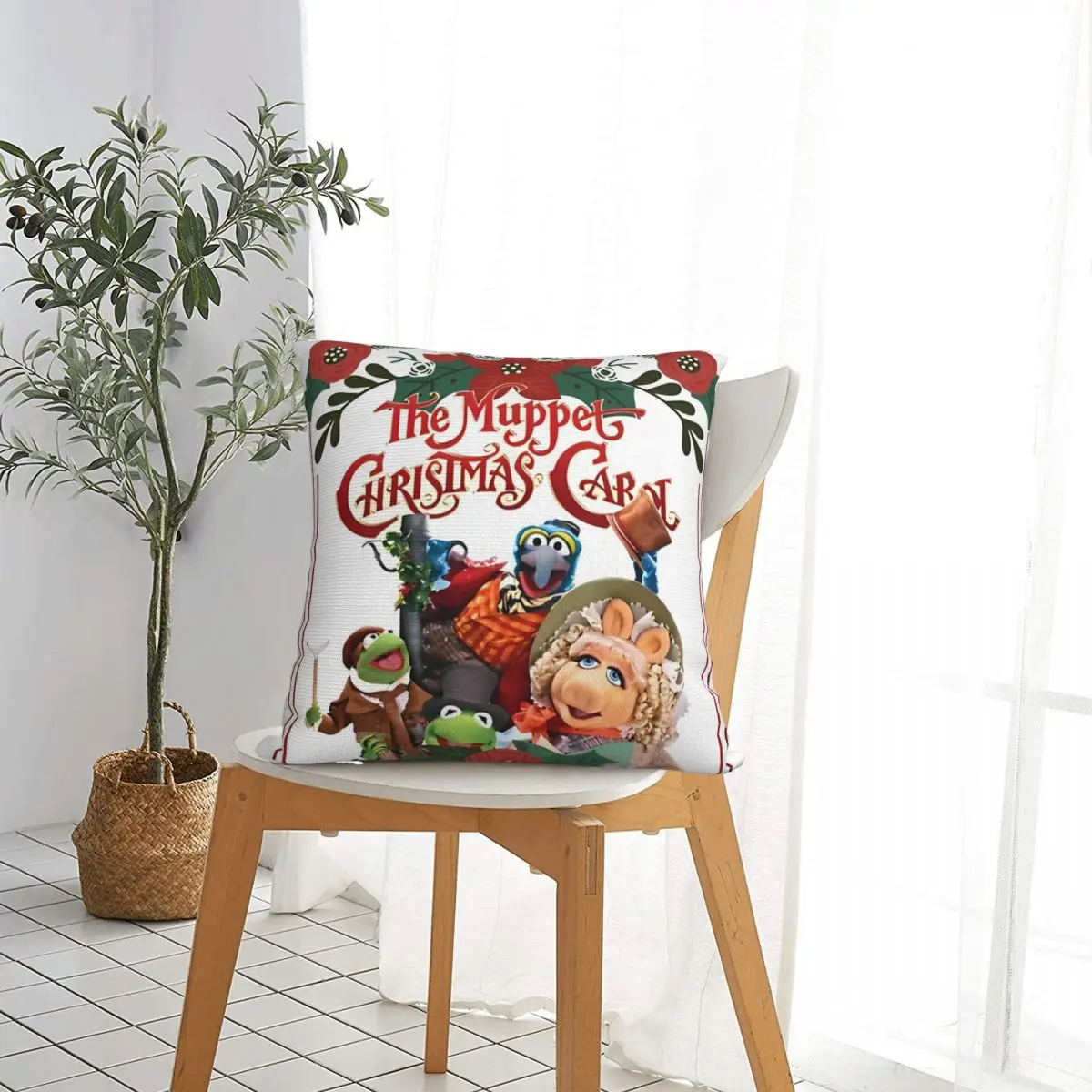 The Muppet Christmas Carol Square Pillow Cases Cushion Cover Awesome Zippered Decorative Pillowcover for Seat 40*40cm