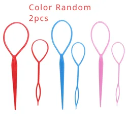 2pcs Ponytail Creator Braider Maker Styling Tool Plastic Styling Tools Black Hail Clip Styling Tool Tools Fashion penetration