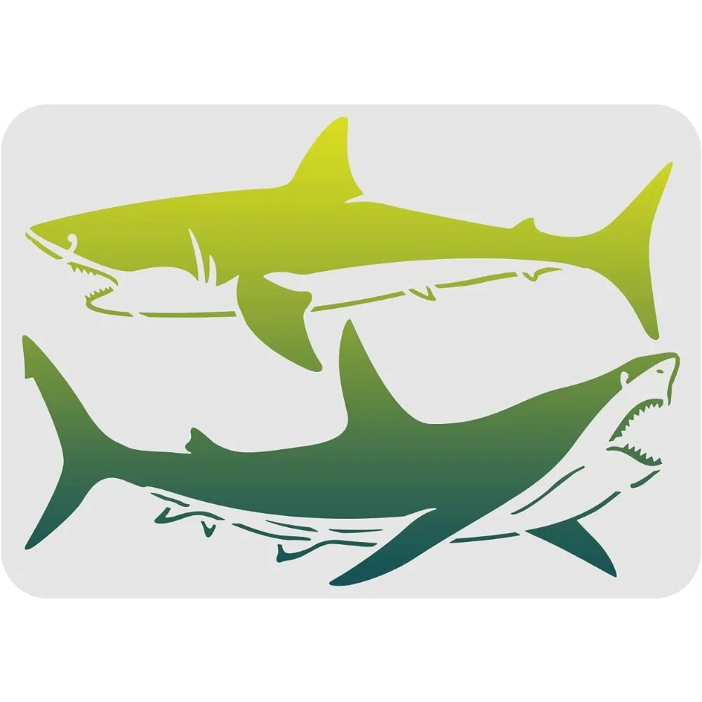 

Shark Stencil 11.7x8.3 inch Reusable Shark Drawing Stencil Sea Creatures Stencil Sea Animal Painting Stencils Ocean Theme