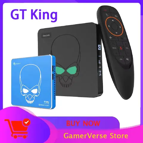 GT King Pro TV Box Box Bee-link 4GB/64GB WIFI 6 Core Voice Remote control 4K UHD USB3.0 HDCP 2.2 3D Video Format WiFi 2.4+5.8GHz