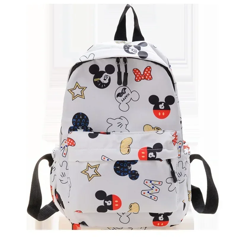 MINISO Disney 2025 New Cute Cartoon Mickey & Minnie Portable Large Capacity Student Backpack Teenage Casual Fashion Schoolbag