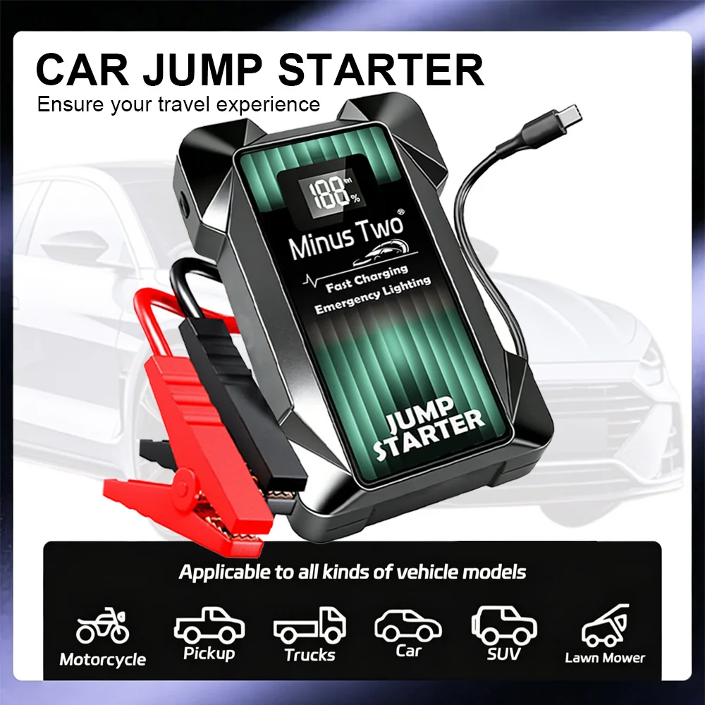 Emergency Car Jump Starter Tire Pump Booster for Auto & Motorbike