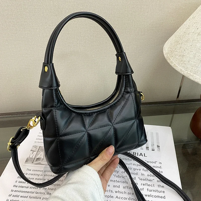 

High-End Minimalist Commuter Handbag - Elegant Crossbody Bag For Women With Solid Color Leather & Superstar Appeal