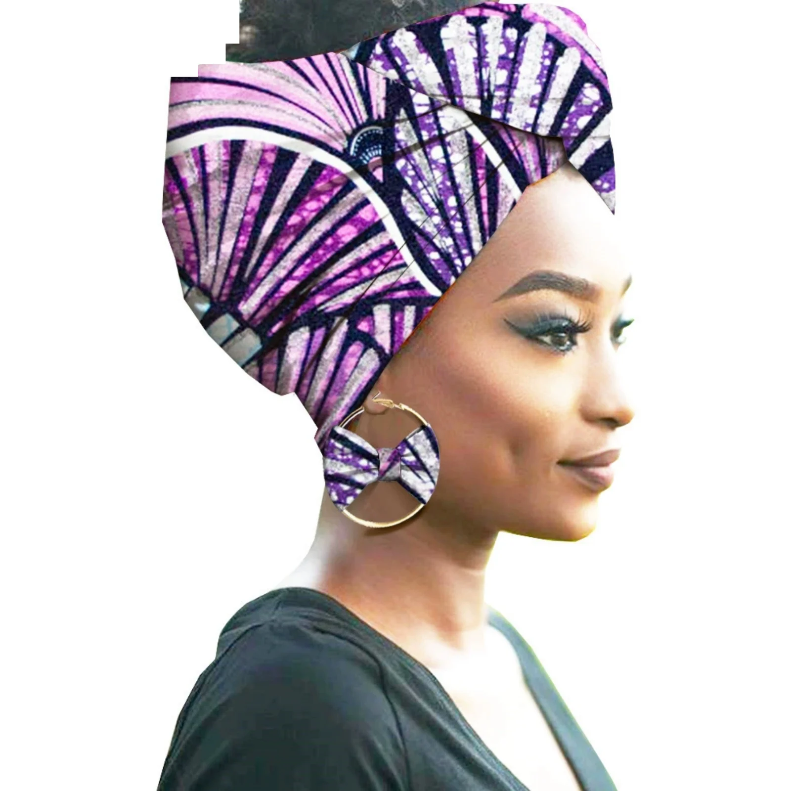 

African Headwraps and Scarf for Women Cotton Breathable Ankara Traditional Headtie Turban Floral Print Wax Fabric Headwear