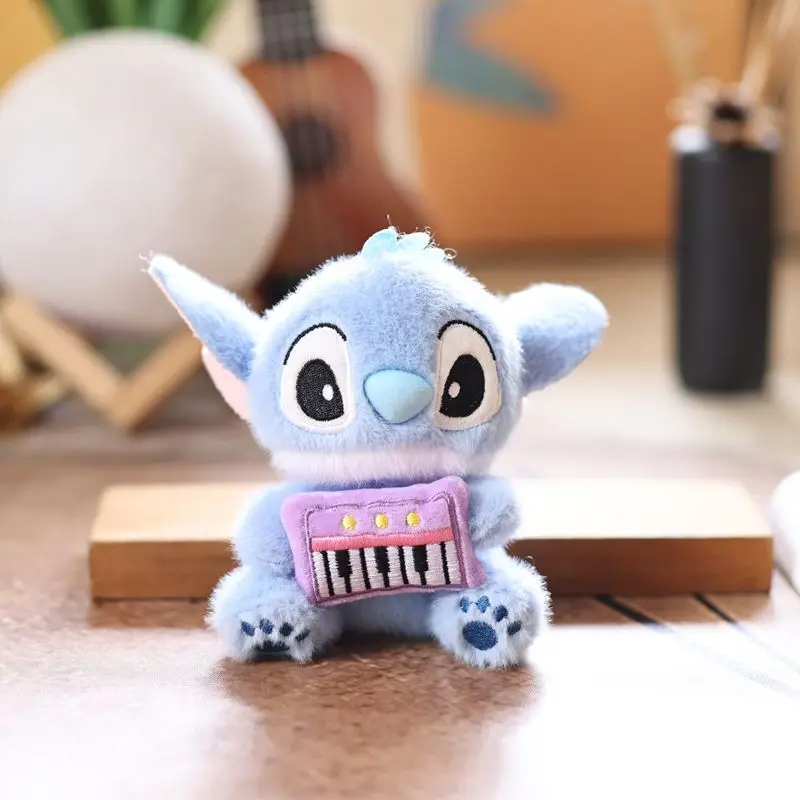 LLavero Kawaii, llavero de punto, accesorios Lilo & stitch, llavero de felpa, muñeca, juguete de peluche, mochila, bolso colgante, llavero de coche para niña