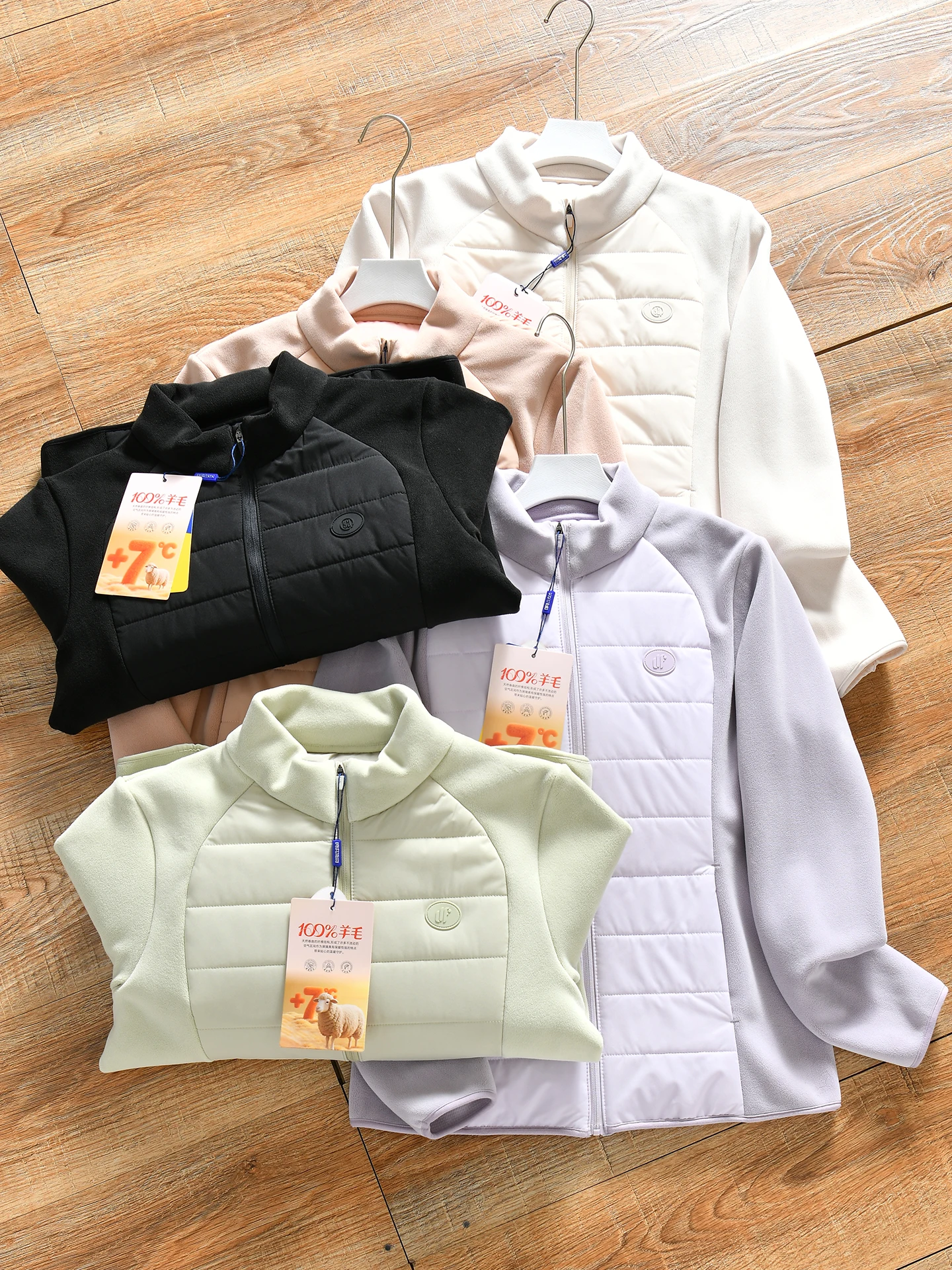 

Women's Outdoor Lightweight Wool Filled Jacket Cotton Outerwear Stand Collar Autumn Winter Warmth Casual Style Zipper Closure
