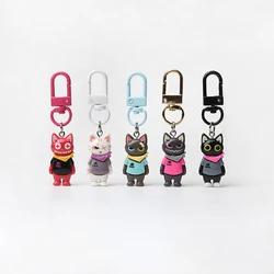 Trend Funny Street Cheap Cat Keychain Creative Bag Accessories Pendant Personalized Cartoon Versatile Key Chains Accessories