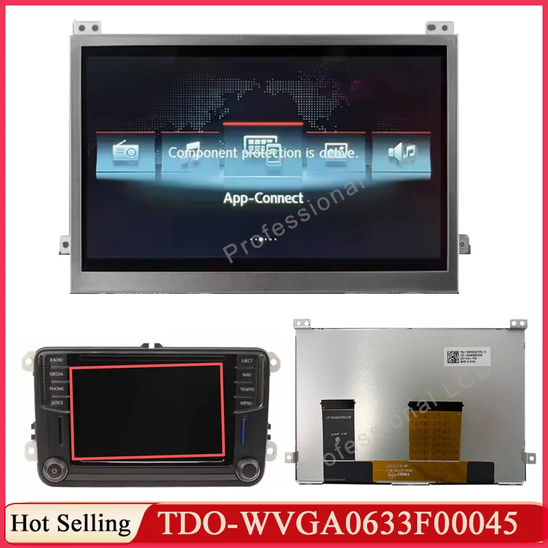 

5C0035684 5C0035680 LCD Display Touch Screen TDO-WVGA0633F00036 TDO-WVGA0633F00039 TDO-WVGA0633F00045 VW MIB STD2 680 200 Radio