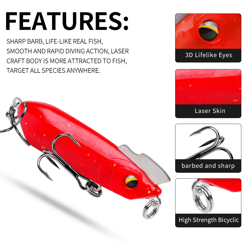 

Long-range slow-sinking pencil, one-piece steel wire, half-stick, soft rubber, vibration-sinking lure, false lure, cockscomb