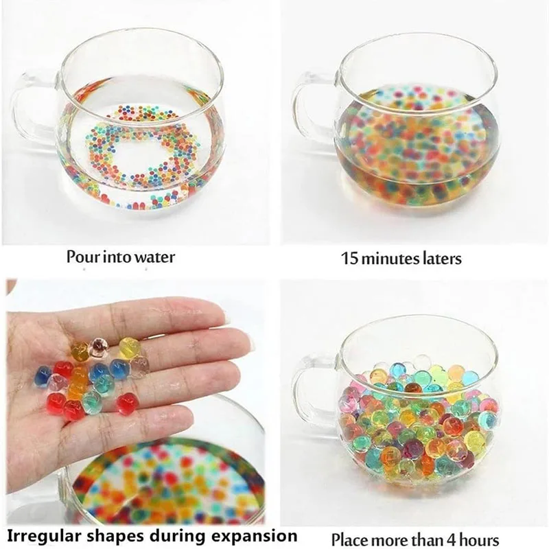 10000 bolas de gel dos pces 7-8mm munição multicolorida compatível com blasters de água splatter gall orbez para idades 14 +
