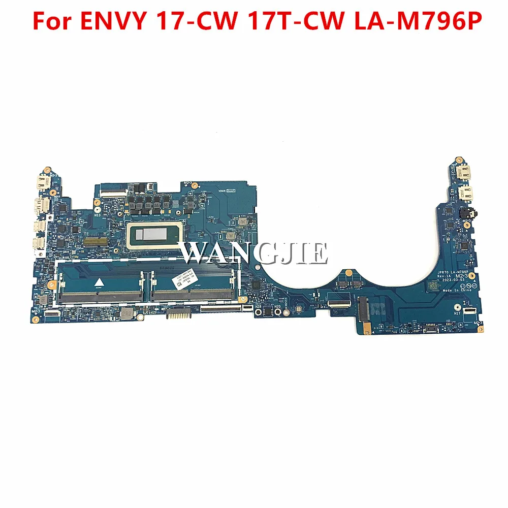 For HP ENVY 17-CW 17T-CW Laptop Motherboard N42846-601 N42846-001 JPR70 LA-M796P SRMJ1 I7-13700H CPU 100% Working