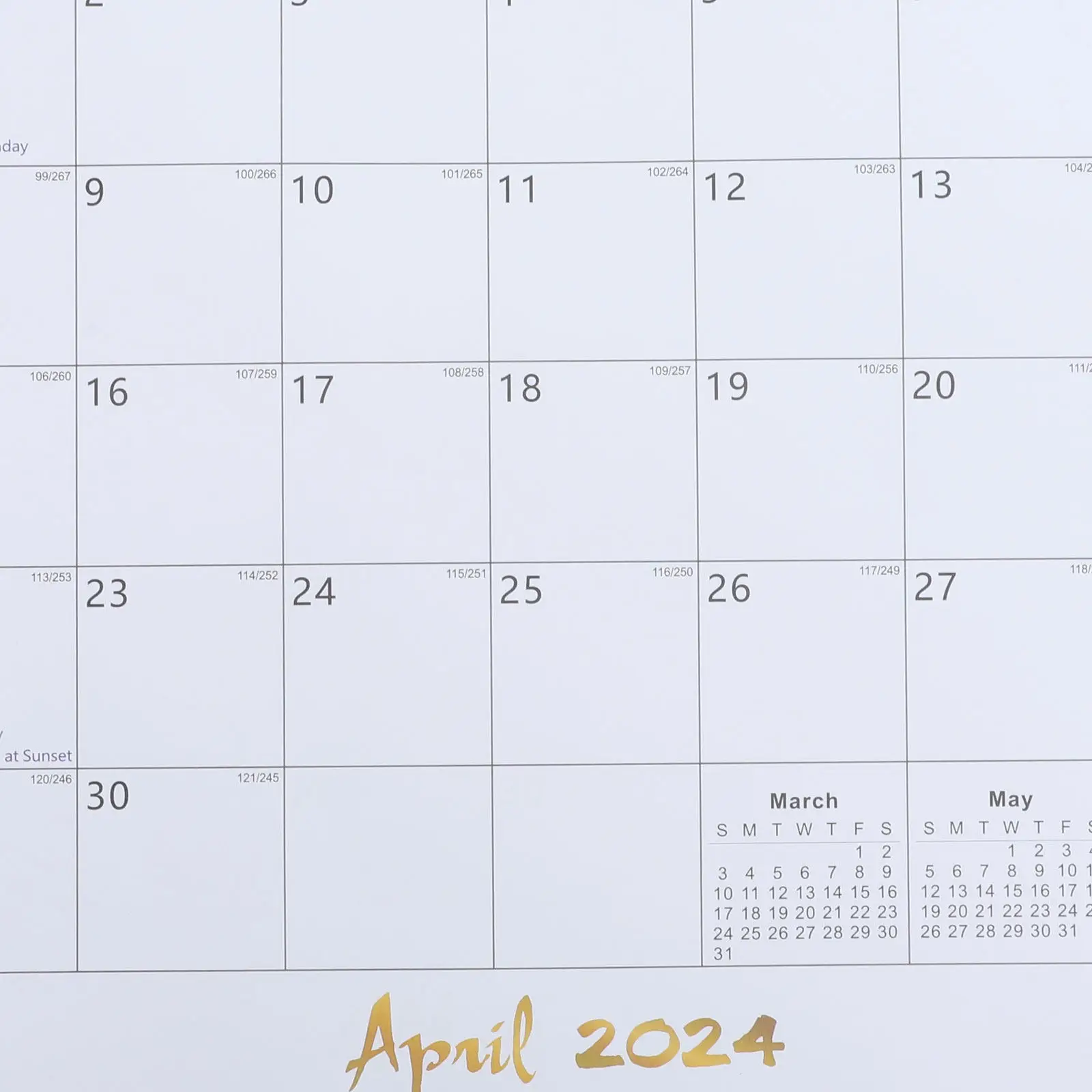 

2024 Mini Wall Calendar Hanging Countdown Countdown Calendar Smooth Surface for Home Office Memo Calendars Large Wall Calendars