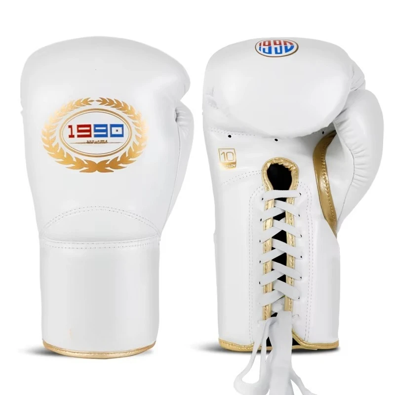 

Lace-up High Quality Martial Arts Boxing Gloves 10oz 12oz